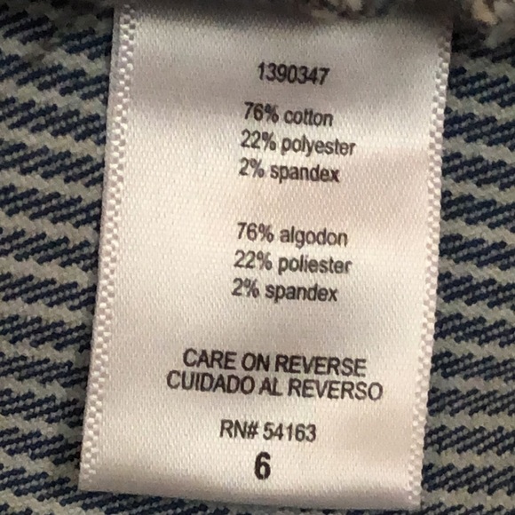 Calvin Klein railroad stripe jeans shorts Size 6 - Picture 10 of 10